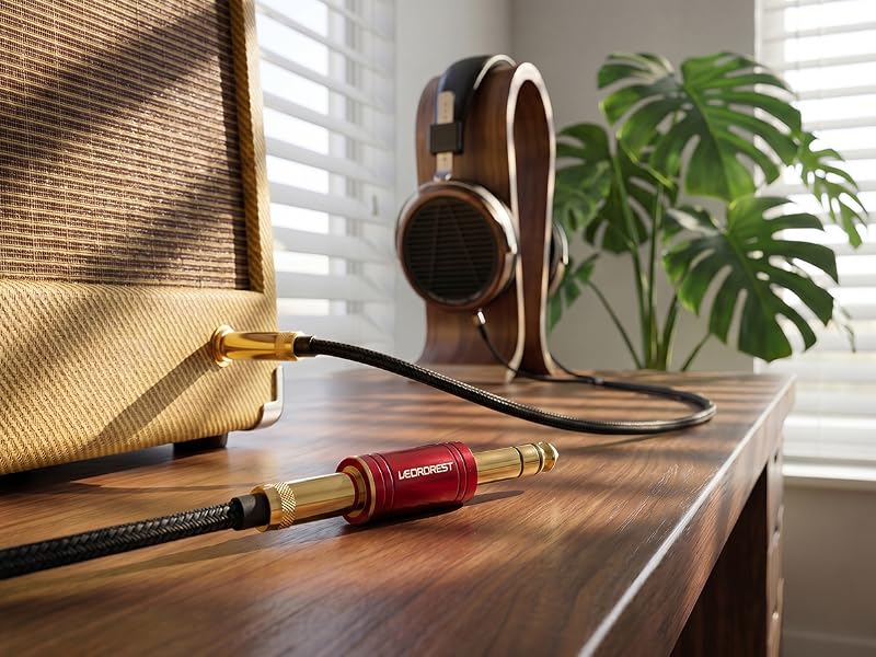 3.5mm to 1/4 Stereo Audio Adapter, 3.5mm to 1/4'' (6.35mm) Headphone Adapter