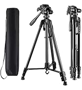 Laser Level Tripod with Carry Bag, Elikliv Lightweight Adjustable Aluminum Alloy Tripod Stand for...