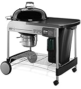 Weber Performer Deluxe Charcoal Grill and BBQ, 22-Inch, Touch-No-Go Gas Ignition, Black