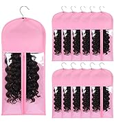 10 PCS Hair Extension Storage Hair Extension Holder Wig Storage Bags Wig Storage for Multiple Wig...