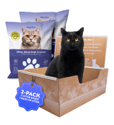 Kitty Poo Club Disposable Cat Litter Box 2-Pack, Patented Leak-Proof Design, 2-Months Odor Contro...
