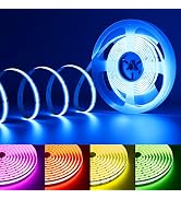PAUTIX RGB COB LED Strip Light,UL Listed 24V Color Changing LED Strip Lights,Multicolor Flexible ...