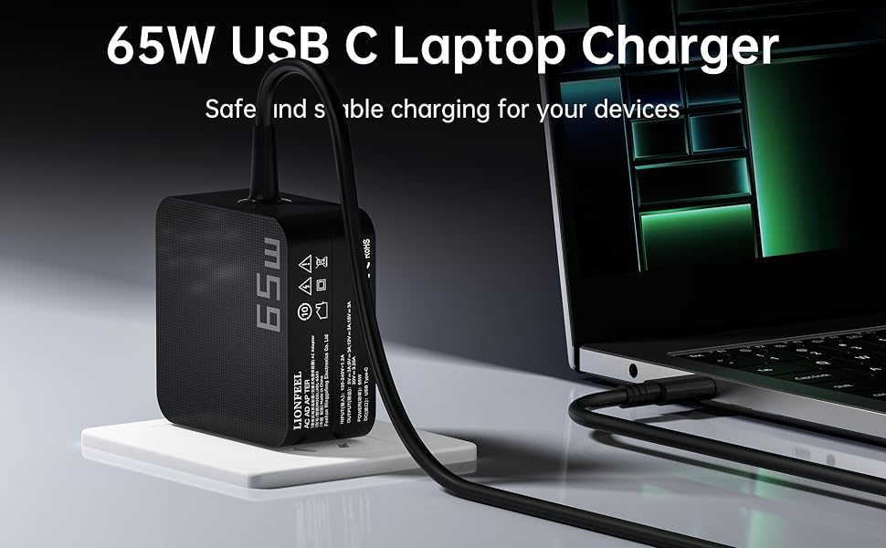 65W USB C laptop charger