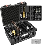 Pistol Gun Case for Multi Handguns - Hold Multiple Pistols & Magazines, Pre-cut Waterproof Hard S...