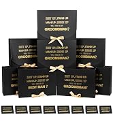 WLUSEAXI 8Pack Groomsmen Proposal Box with Groomsmen Cards, 10.6x7.9x3.1 Inch Groomsmen Gift Box ...