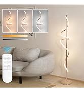 LED Floor Lamp for Living Room, 60inch Gold Floor Lamp with Remote Control, 48W Dimmable Led Floo...