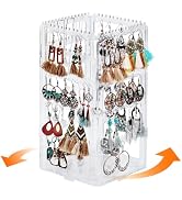 17Dec 360 Rotating Earring Holder Organizer 5 Tiers Clear Acrylic Jewelry Rack Display Classic St...