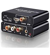 HDMI ARC Audio Extractor, Tendak 192KHz ARC Audio Extractor DAC Converter, Digital to Analog Audi...