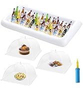 HBlife Inflatable Serving Bar & Mesh Food Cover Combo Set, Party Supplies for Buffet Food Drink O...