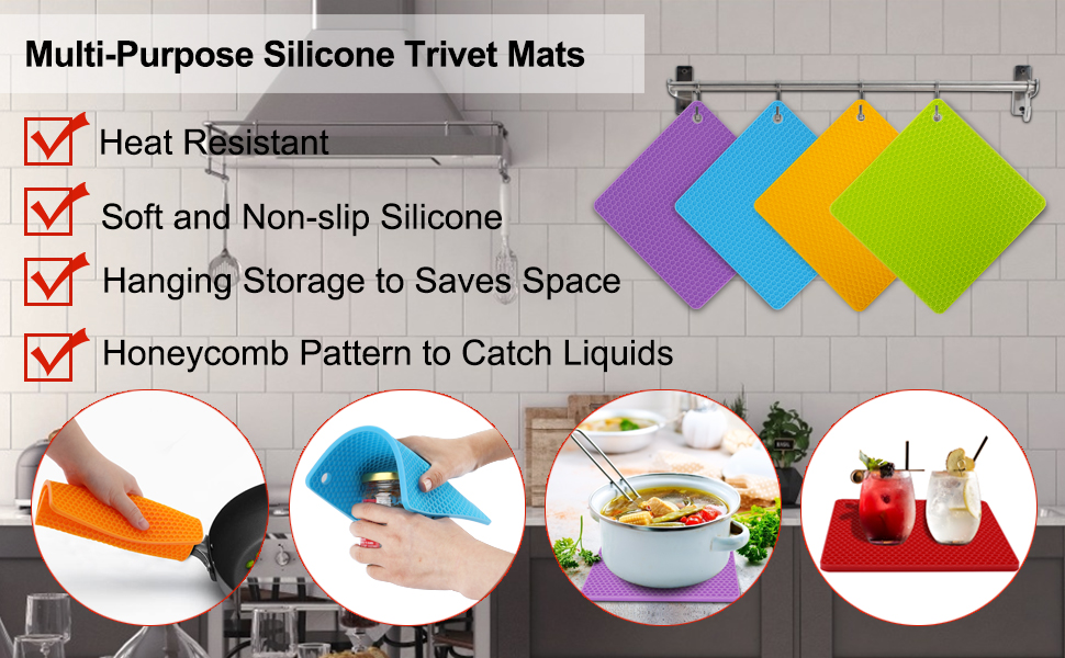 hot pads flexible mats drying mat hot pot holder durable silicone mats hot mitts hot table mat