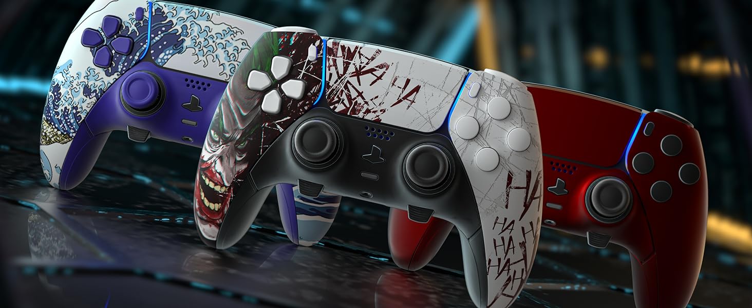 eXtremeRate Custom Replacement Shell Faceplate for PS5 Edge Controller Bottom Top Shell Case Cover