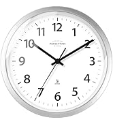 Presentime & Co 10" Atomic Wall Clock, Silent no Ticking, Automatically Sets Itself and Adjust to...