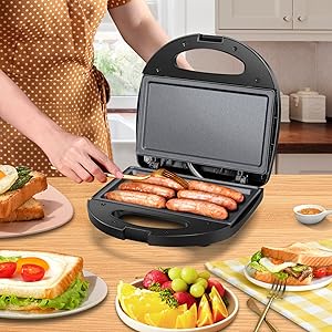 sleek and compact sandwich maker panini press
