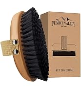 Dry Pet Body Brush - Nylon Bristle Dry Skin Exfoliating Brush - Efficient Pets Hair Remover - Dog...