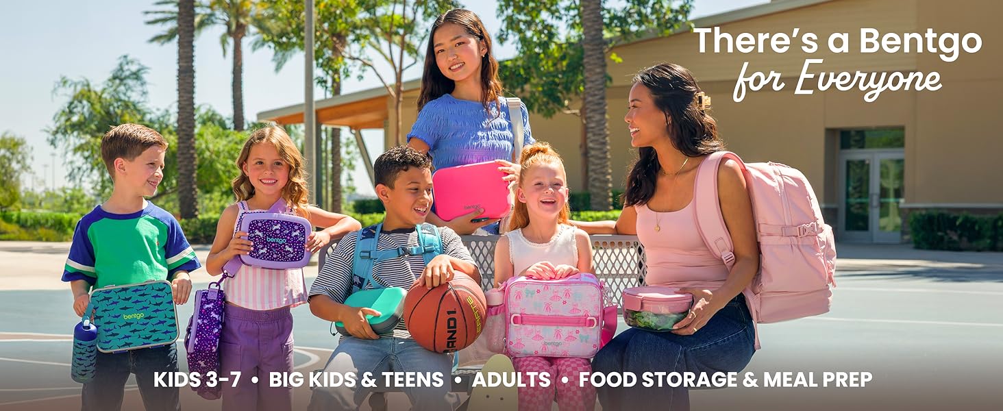 bentgo, lunch boxes for kids, lunch boxes for adults, lunch boxes for work, meal prep, lunch bags