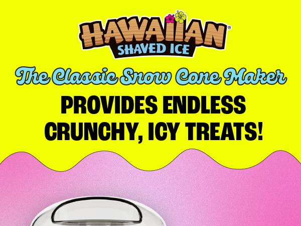 The classic snow cone maker for crunchy icy treats