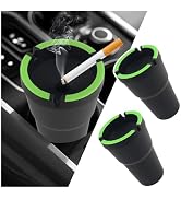 2PCS X-Large Car Ashtrays for Cigarettes,Portable & Self-Extinguishing Car Ashtrays for Cup Holde...