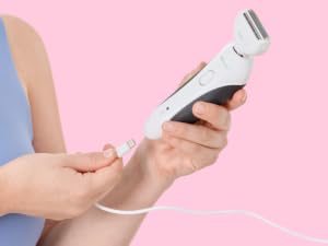 Shaver with charger cord