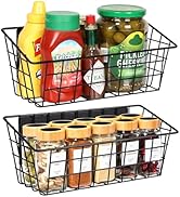 Magnetic Shelf for Fridge, 2 Pack Seasoning Organizer with Strong Magnets for Kitchen Organizatio...