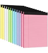 12pcs Legal Pads 8.5 x 11, Notepads 8.5 x 11 Inch, Color Note Pads Clear Print Writing Pads of Pa...