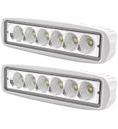 Acelane LED Boat Lights Marine Light Bar T-Top Spreader Light Bar White Flood Beams Boat Deck Lig...