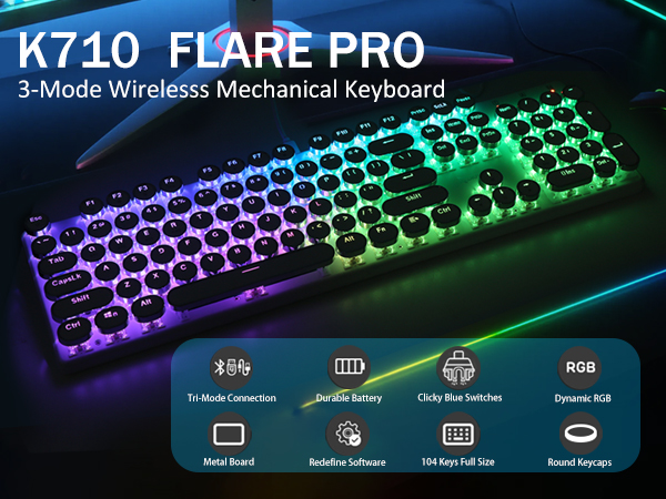 Wireless typewriter keyboard