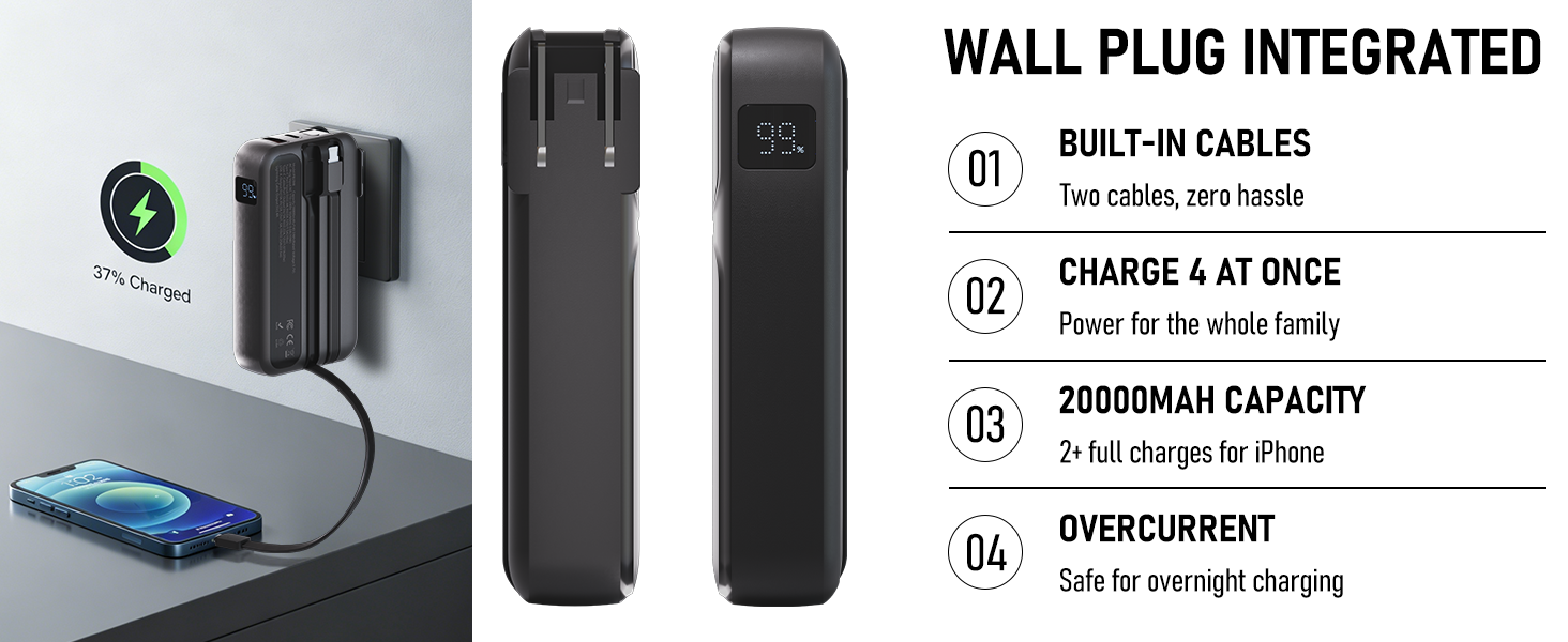 portable charger that plugs into wall wall charger power bank wall plug power bank portable