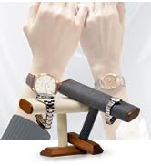 Oirlv Solid Wood T-Bar Watch Display Stand Jewelry Organizer Holder for Watch Bracelet Holder SM087