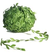 Naidiler 265 Ft Leaf Ribbon, Artificial Vines Leaves String Trim Ribbon Wild Jungle Botanical Gre...