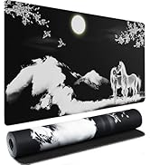 Large Mouse Pad, Waterproof Extra Large Mousepad with Stitched Edges, 31.5" x 15.7" Non-Slip Rubb...