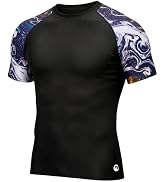 CoozySphere Men's UPF 50+ Compression Rash Guard, Long & Short Sleeve Swim Shirt, Quick Dry UV Pr...