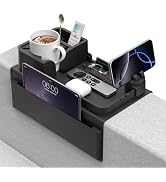 Couch Arm Cup Holder CLESOO Couch Arm Tray Anti-Slip Couch Cup Holder Silicone Sofa Armrest Tray ...