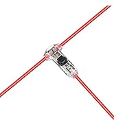 Wire Connectors, TYUMEN 12pcs 1 Pin 1 Way Low Voltage Universal Compact Wire T Tap Connectors, No...