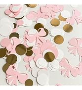 Pink Bow Dot Confetti, Sparkling Bow Party Decorations Birthday Party Decorations Pink Bow Photo ...