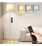 Modern Floor Lamp for Living Room and Bedroom- 55"-67" Height Adjustable Standing Lamps with Dimm...