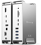Thunderbolt 3 Dock, Yottamaster 15-in-1 Thunderbolt 3 USB C Docking Station with Dual 4K Display,...