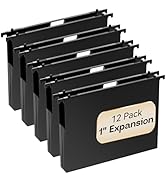 NORDUN Plastic Extra Capacity Hanging File Folders Letter Size,Heavy Duty 1" Expansion Accordian ...