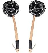 2pcs Back Scrubber Shower Pour Brush Bamboo Charcoal Loofah Sensitive Delicate Skin Body Scrub Sp...
