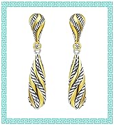 UNY Dangle Earring Designer Brand Inspired Jewelry Multi Hoops Twisted Cable Wire 2 Tone Christma...