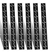 6PCS Continuous & Piano Hinges 16Inch with Holes, 0.04”Thick Stainless Steel 304 Heavy Duty Black...