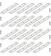 20 Pack 4 Inch White Stainless Steel Straight Mending Plates - Heavy Duty Rust-Resistant Repair B...
