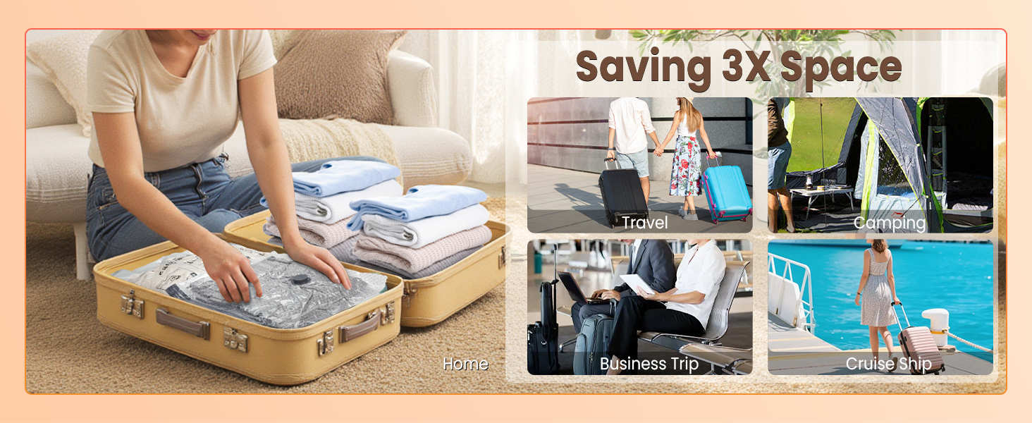 travel bags with usb electric pump