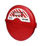 TRADESAFE Gate Valve Lockout - Red Lockout Tagout Valve for 18 inch to 24 inch Diameter Valve Han...