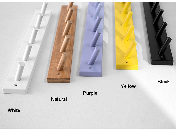 Stylish Selection: Choose Your Favorite Color for Our Elegant Bamboo Coat Rack