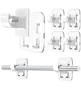 Detachable Adhesive Curtain Rod Holder - 20LB, No Drill Curtain Rod Brackets, Renter Friendly No ...