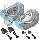 2 Pcs Shoe Washing Machine Bags with 4 Adjustable Shoe Trees, XXL Laundry Bags for Washer and Dry...