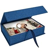 Hiwhy Photo Storage Box 4x6, Linen Photo Box, Memory Box Perfect to Store Your Photo, Pictures, C...
