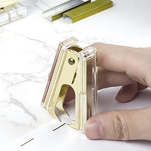 clear gold staple remover