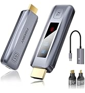 FIGEBNY Wireless HDMI Transmitter and Receiver 4K Larger LED Screen Display, Wireless HDMI Extend...