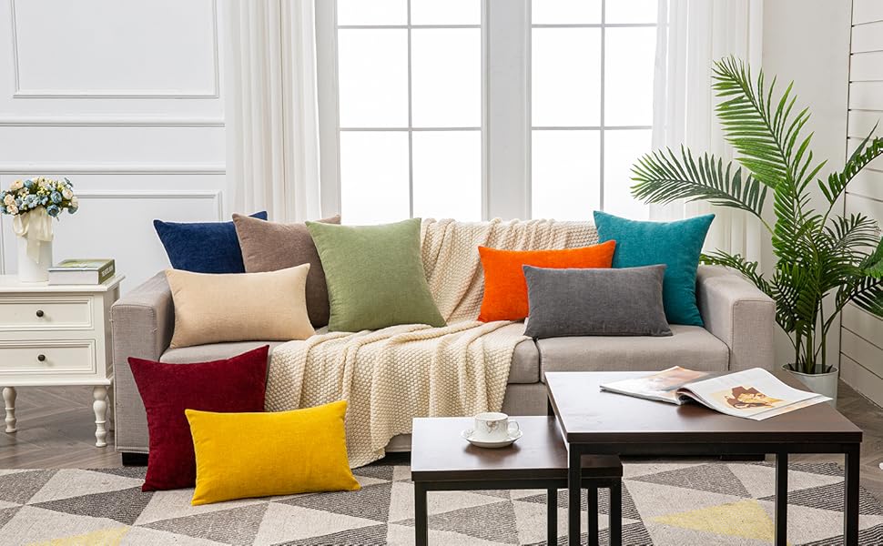 chenille throw pillow covers